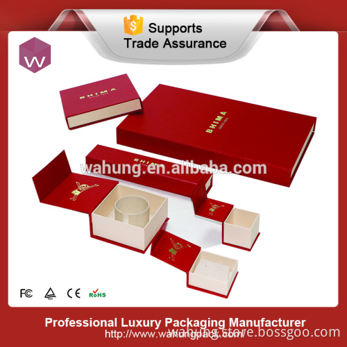 customize red paper jewelry box for ring